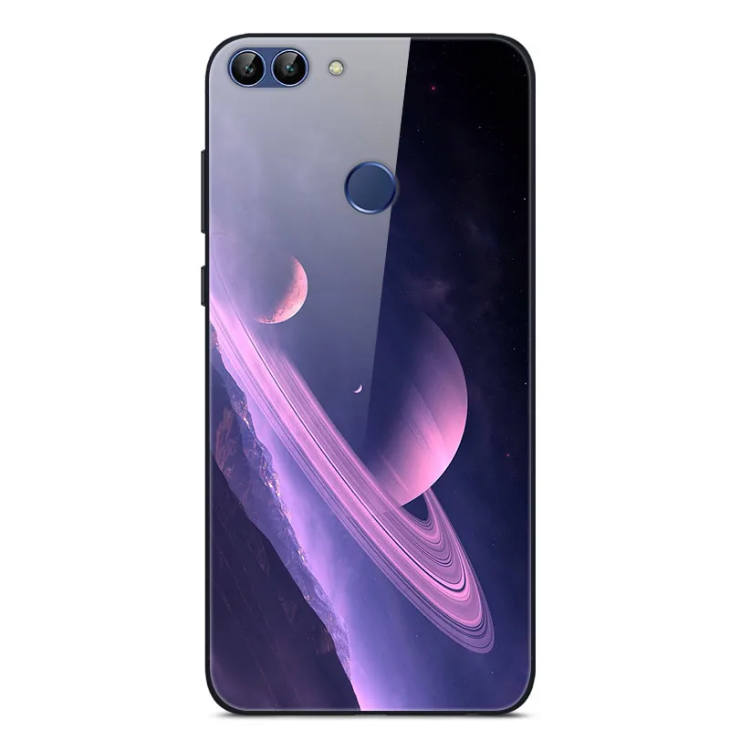 Для huawei P Smart чехол PSmart чехол из закаленного стекла для телефона черный чехол-бампер для huawei P Smart FIG-LX1 FIG-LX3 5,65" - Цвет: 39