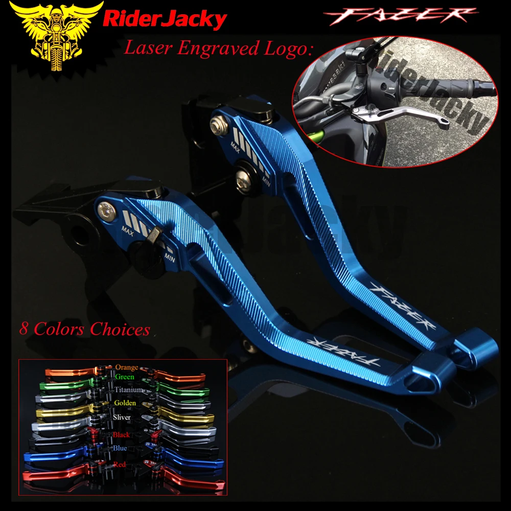 RiderJacky 3D ромб полые Регулируемая мотоциклов сцепные рычаги для Yamaha FZS 600 Fazer 1998-2003 1999 2000 2001 2002