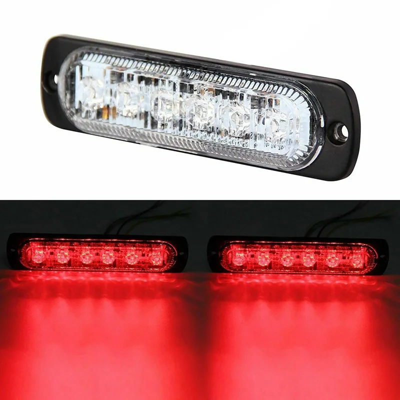 Маячок опасности бар 12В 24В постоянного тока мигающий Замена 6 LED красный набор