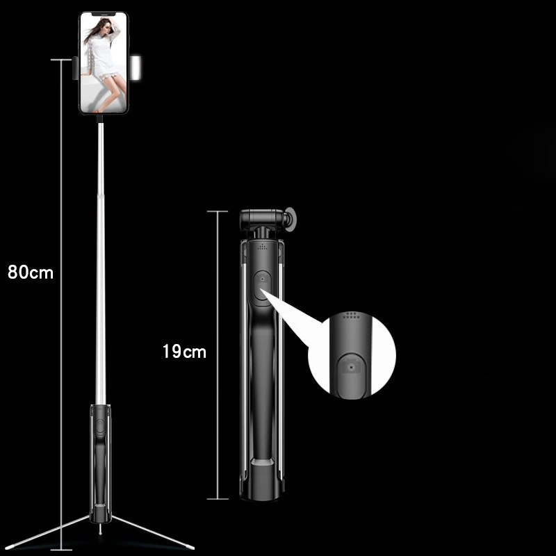 Bluetooth беспроводная Выдвижная селфи палка монопод штатив камера для Android IOS iPhone 6 7 8