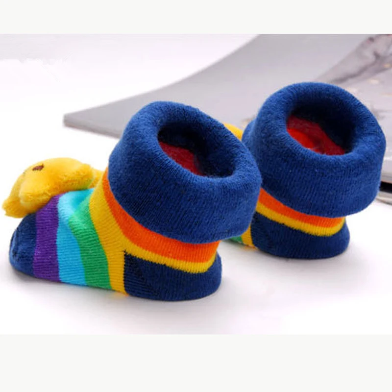 6pair Free Shipping Lovely Cartoon Baby Socks Anti Slip Cotton With Animal Unisex Outdoor Slipper Shoes Newborn 0-9 Month Gift |