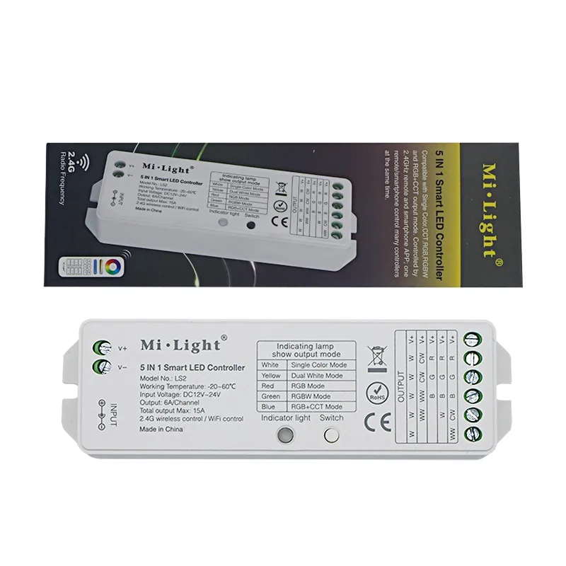 SZYOUMY Mi светильник LS2 5в1 RF 2 4G RGBW RGB + CCT RGBWW светодиодный диммер WiFI WLAN Приложение 20 шт.
