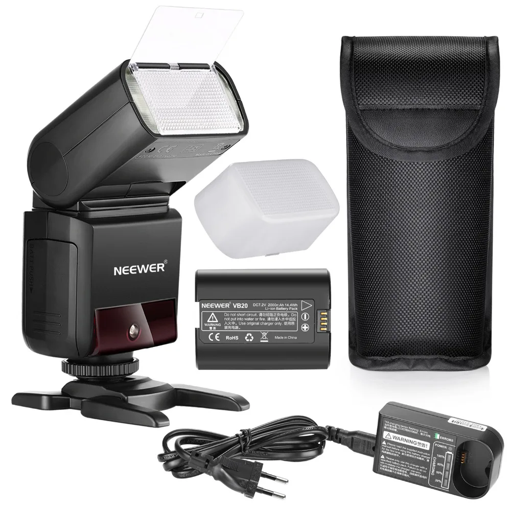 Neewer 2 4G HSS 1/8000 s ttl GN36 Беспроводная Master Slave Вспышка Speedlite с литий ионной