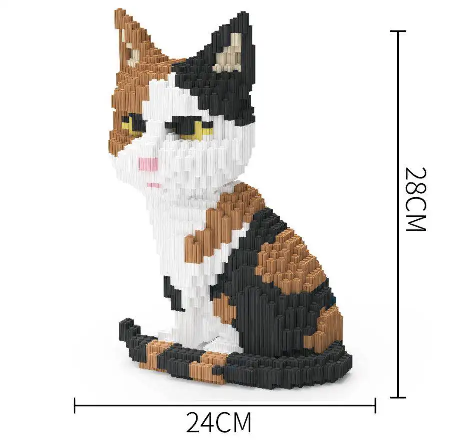 8038 no box Xizai соединительные блоки мультфильм строительные игрушки кошка Модель Строительные кирпичи животные развивающие игрушки Brinquedos Для детей рождественские подарки - Цвет: 8038 no box