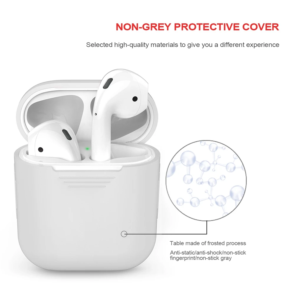 Портативный Силиконовый футляр для хранения наушников Airpods анти-потерянный