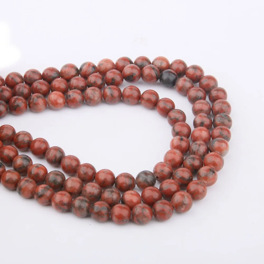

Natural Stone Beads Sesame Red Stone 4/6/8/10/12mm Fashion Jewelry Loose Beads for Jewelry Making Necklace DIY Bracelet
