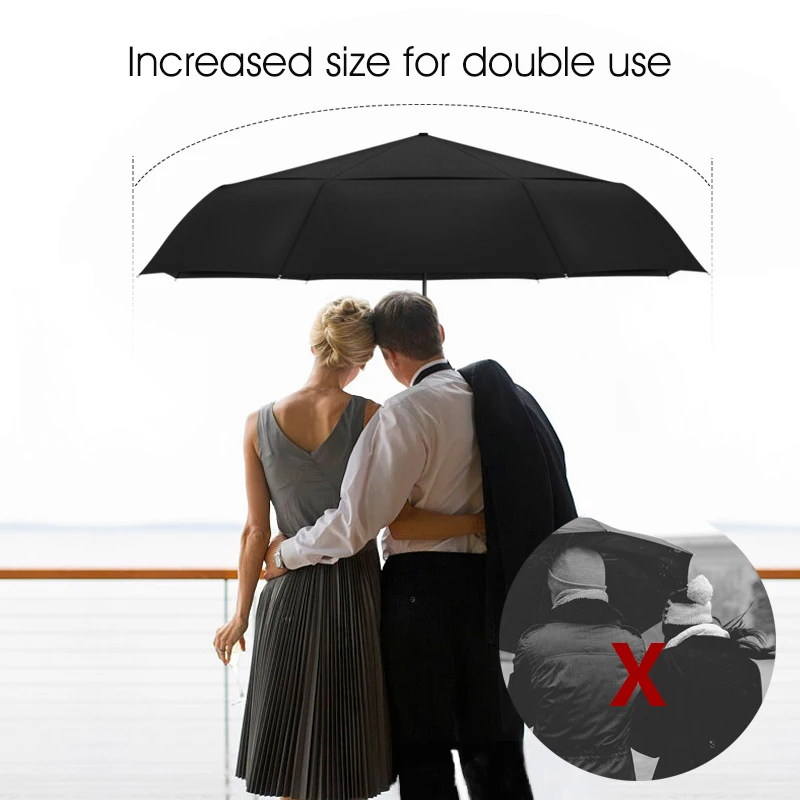 125 см ветрозащитный автоматический зонт большой для мужчин складной дождя