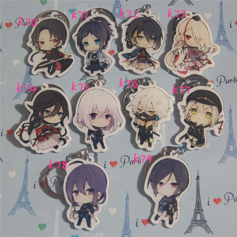Брелок для ключей с подвеской из игры Touken Ranbu Mikazuki Munechika набор аксессуаров косплея