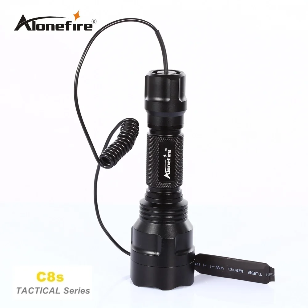 Светодиодный тактический фонарь AloneFire C8 CREE XM-L2 U3 20 мм крепление для страйкбольной