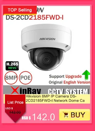 Hikvision DS-2CD2T85FWD-I8 bullect Камера 8MP POE CCTV Камера 80 м ИК-диапазоне Обновление версии DS-2CD2T85FWD-I5