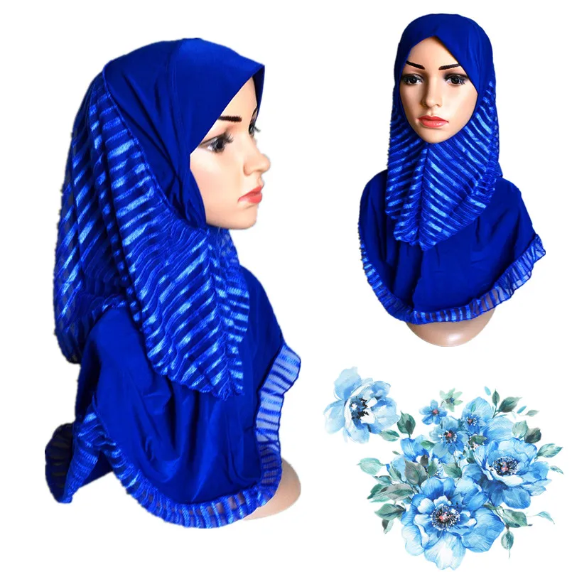 mu128 Retail sale muslim women hijabs Classic style Fashion Turban two layers islamic headscarf hijab | Тематическая одежда и