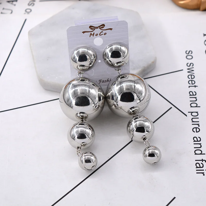 2019 Fashion big ball string long earrings for women | Украшения и аксессуары