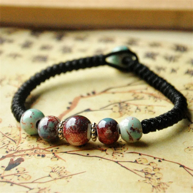 1 шт. модные керамические браслеты в повседневном стиле плетеные ручной работы из