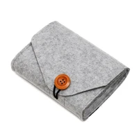 mini earphon bag small felt pouch case travel electronics accessories organizer for data cable charger gadgets pocket