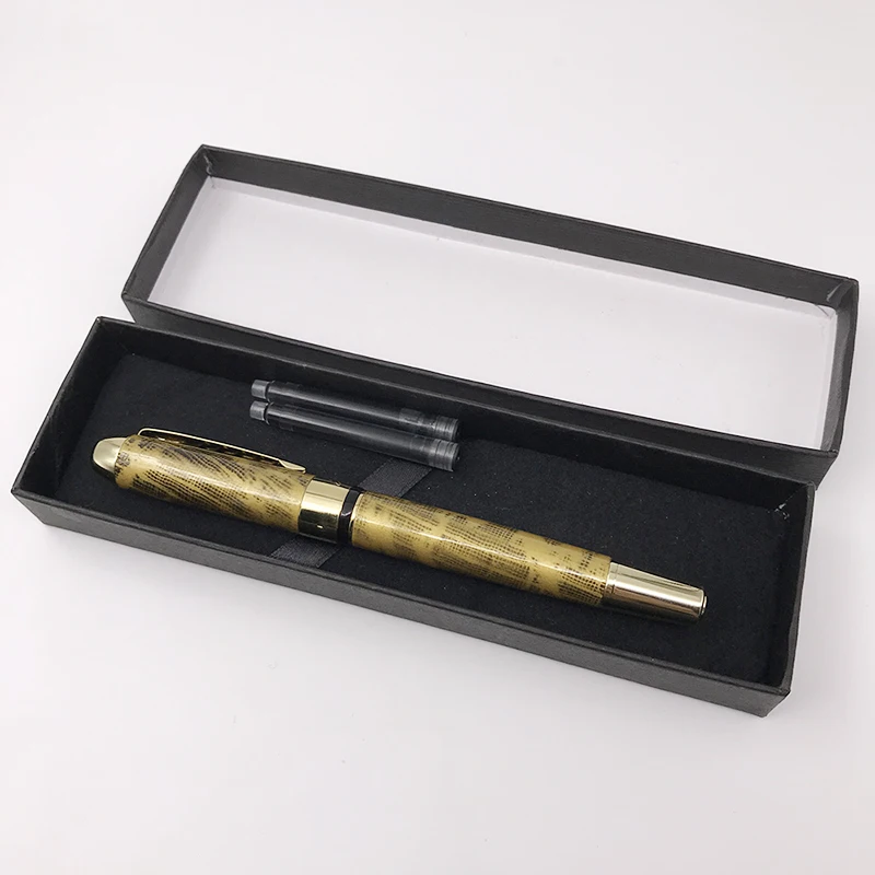 Hot Fashion Jinhao luxury Iraurita Fountain Pen Ink Set Fine Nib Student Pens Business Office Christmas Gift Stationery | Канцтовары для