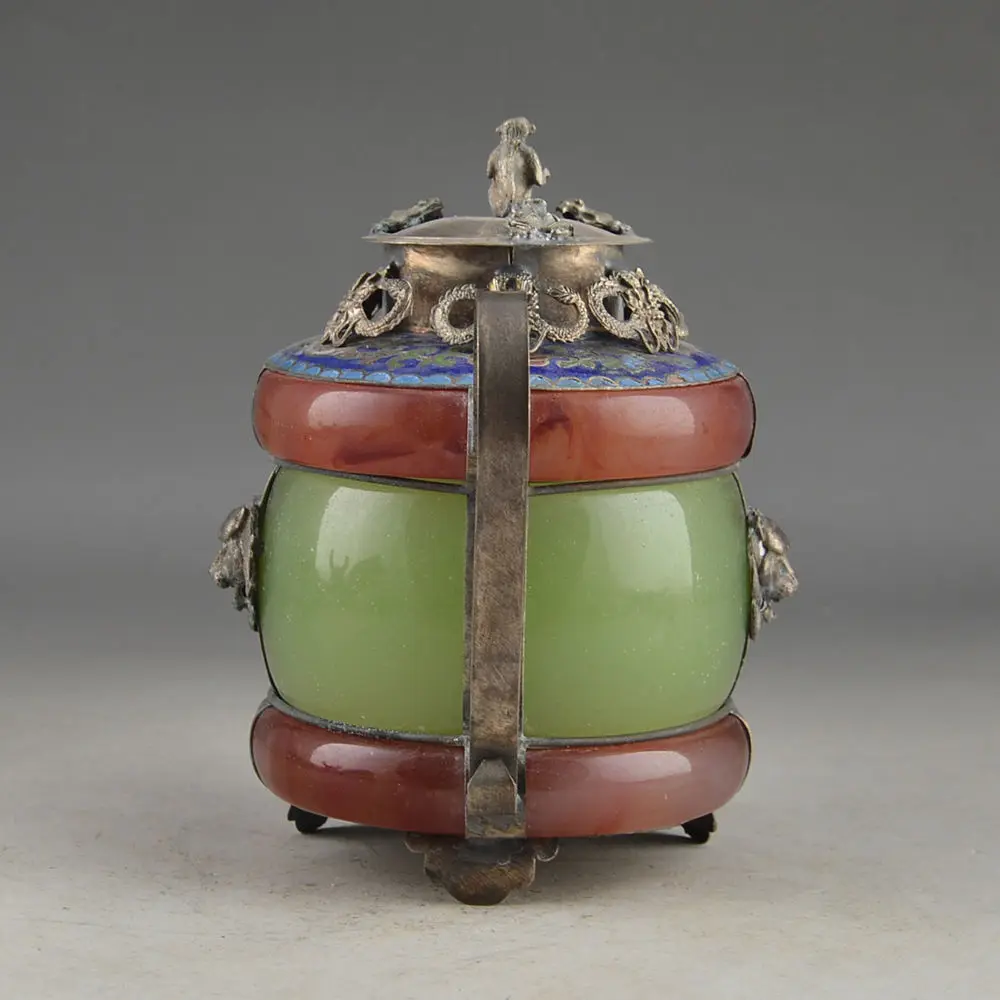 Прекрасный Китайский коллекционный старинный нефрит ручной работы