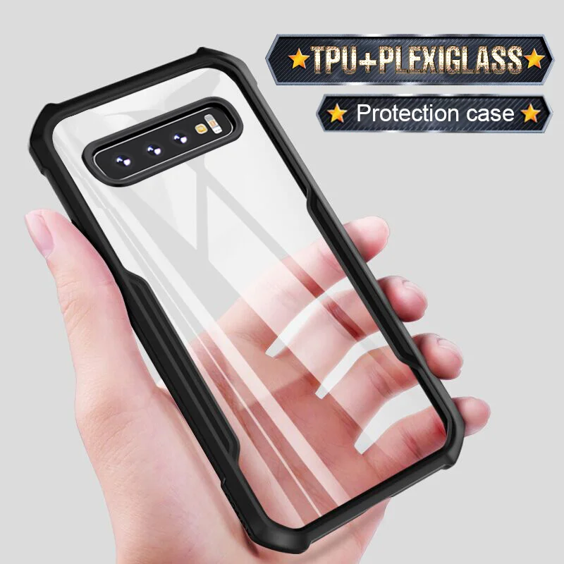 Роскошный прозрачный мягкий ТПУ бампер чехол для samsung Galaxy S8 S9 S10 E Plus силиконовый