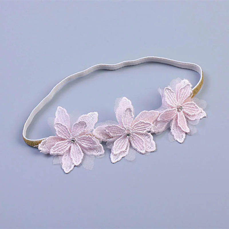 style2 pink Кружевной цветок корона ободки для девочек новорожденный подарок головная повязка для девочек Haarband детские украшения для волос лента для волос - Цвет: style2 pink