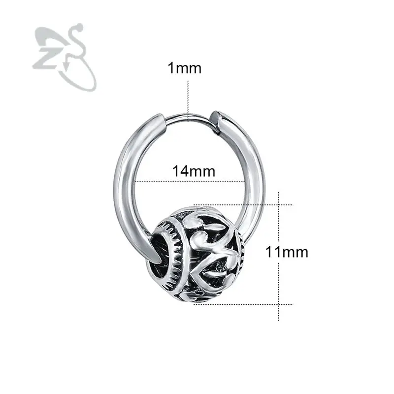 heart ZS круглые мужские серьги-кольца, маленькие серьги-кольца из нержавеющей стали, серьги в форме сердца, ювелирные изделия, круглые серьги в стиле панк Aros mujer, oreja - Окраска металла: heart