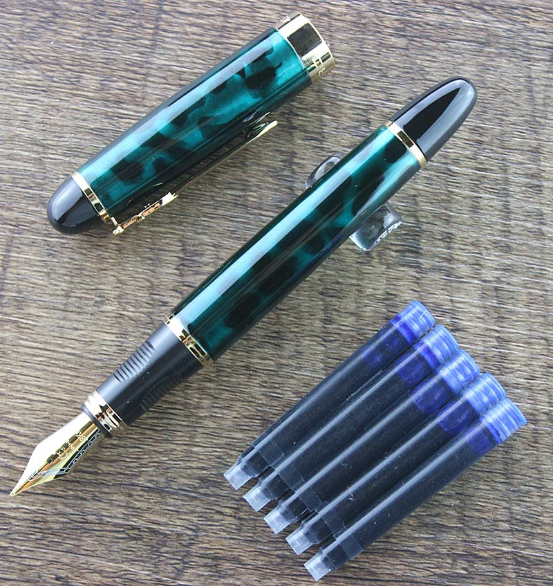 Ручка перьевая Jinhao 450 A полностью металлическая Золотая 0 5 мм|jinhao x450|fountain pena fountain pen