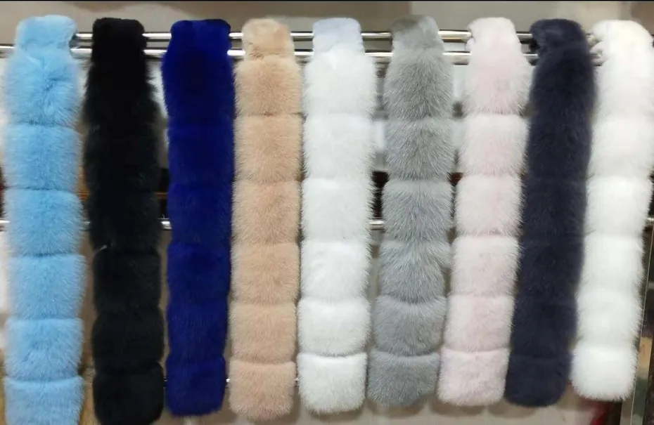 FXFURS настоящий Лисий мех шарф из меха кролика рекс натуральный Лисий Мех глушитель корейский Модный меховой воротник