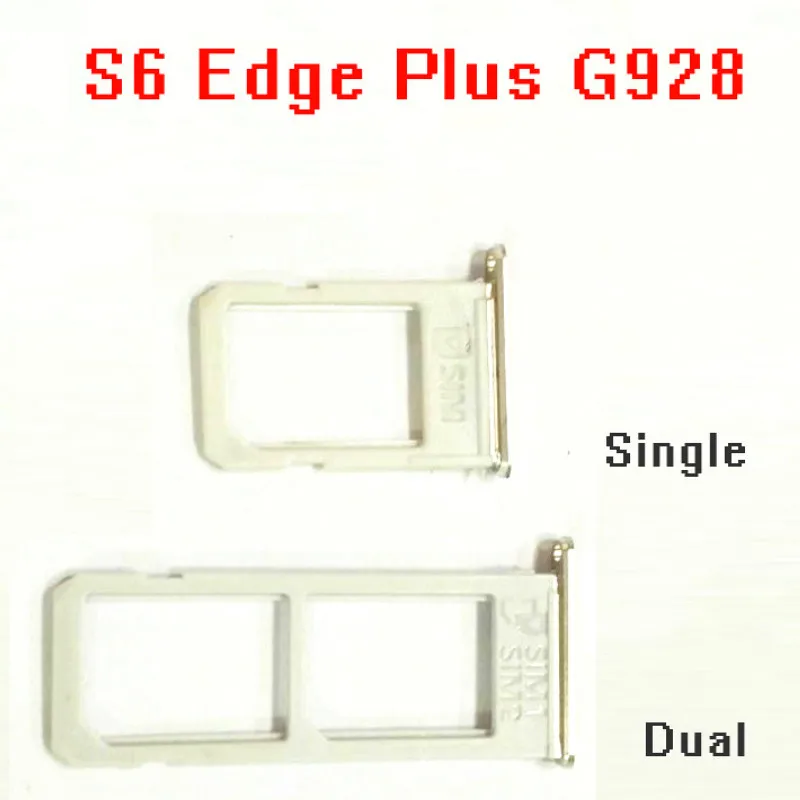 Черный/белый/золотой одинарный/двойной слот для Micro SIM карты Адаптеры Samsung Galaxy S6 Edge