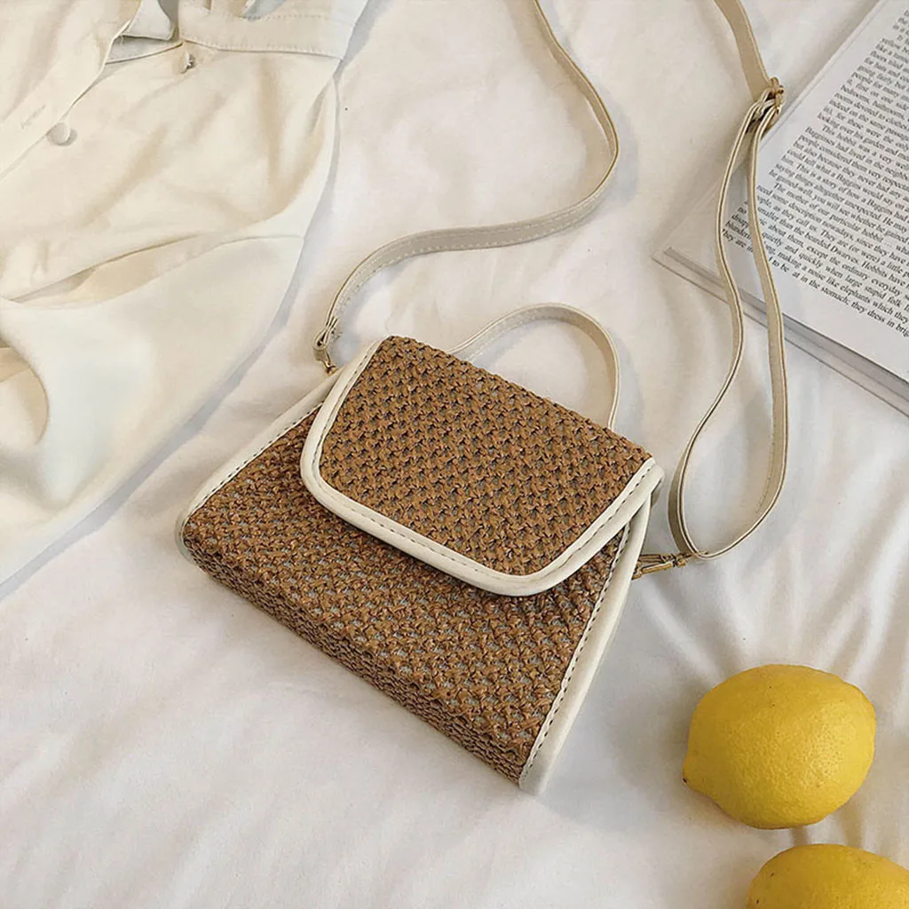 Bolso de paja, Женская пляжная Соломенная Сумка-ведро, мешковина, квадратная сумка, сумка-мессенджер, salvaje mensajero moda hombro tejido hecho