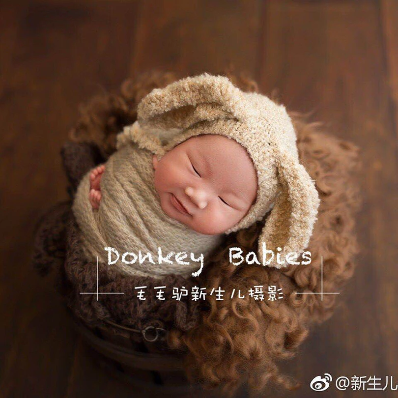 Newborn Puppy Dog Bonnet Handmade Knitted Baby boy Doggy hat Photography props Teddy Bear bonnet | Детская одежда и обувь