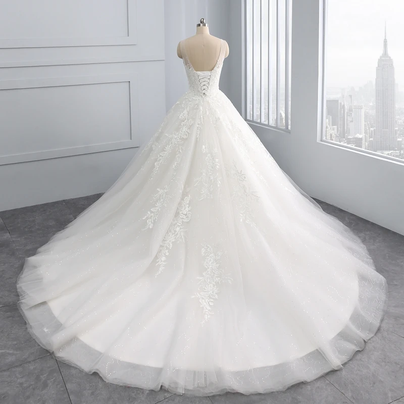 Miaoduo свадебные платья принцессы 2021 бальное платье Vestidos De Novias блестки кружевные со