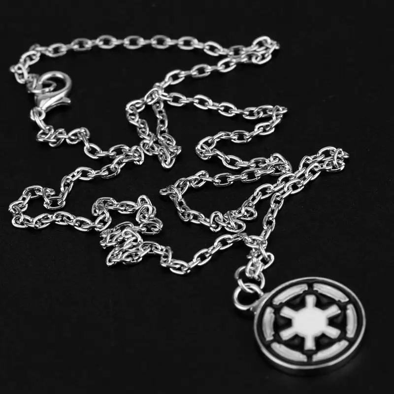 Шея колье-подвеска с круглым подвеской Звездные войны Галактическая Империя для женщин и мужчин в подарок.