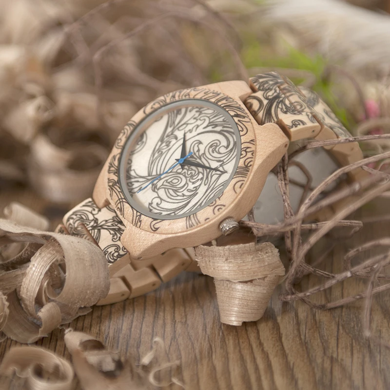 Часы BOBO BIRD Wood мужские роскошные японские часы ручной работы 2035 деревянный