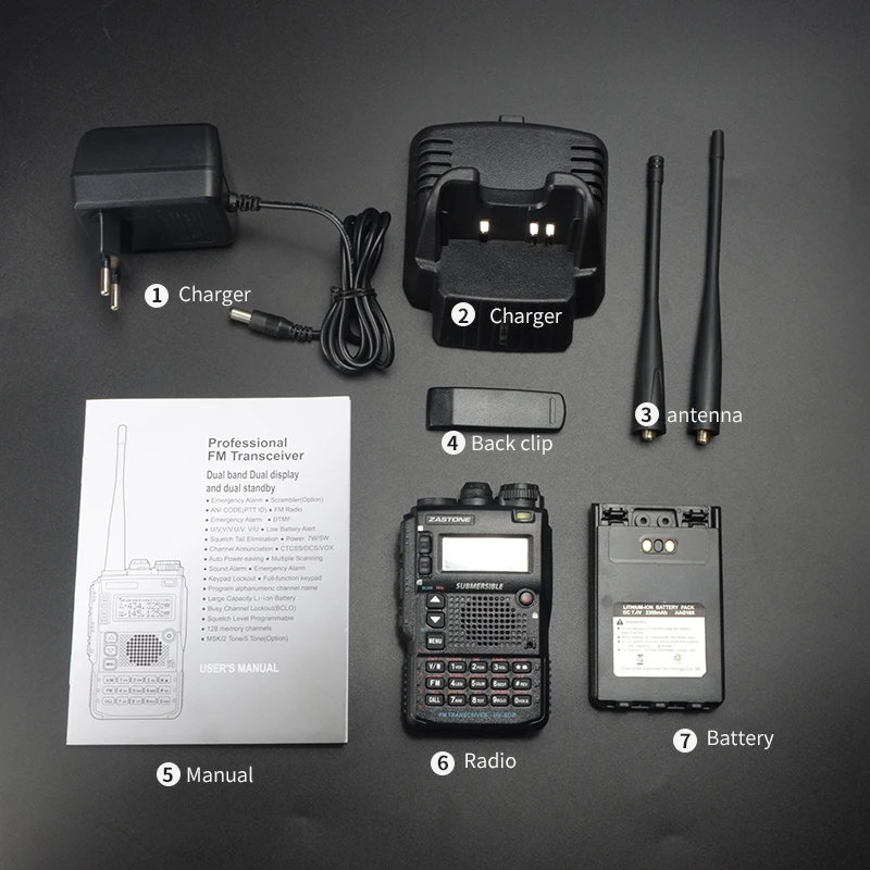 2 шт. Zastone UV 8DR мини рация VHF/UHF 136 174 МГц 400 520 128CH ZT двухстороннее радио ham Comunicador|Рации|