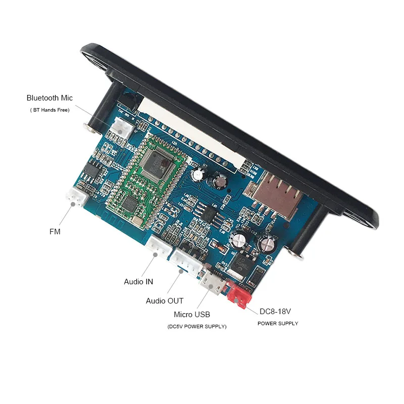 Bluetooth 4 0 стерео APE FLAC WAV WMA MP3 модуль BT Hands Free APP поддержка AUX Наушники Выход FM радио USB
