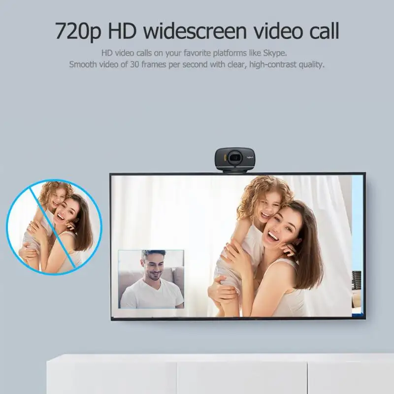 Logitech C525 веб-камера с высокой четкостью Портативный 360 Вращающийся 720p видео вызов Автофокус веб-Камера