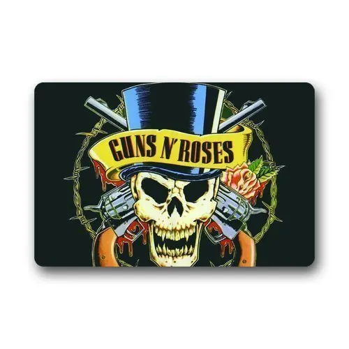 Memory Home Custom Guns N Roses логотип Череп коврик для входной двери внутренней и наружной
