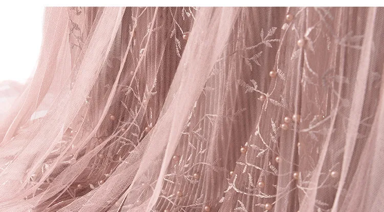 2019 весенние вышитые бисером сетчатые юбки женские корейские тонкие бархатные с