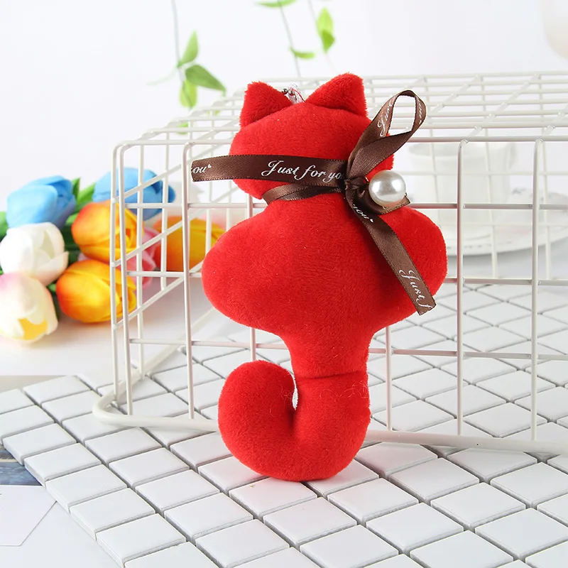 Porte Clef брелоки крышка плюшевая игрушечная кошка подвеска мех чучело сумка
