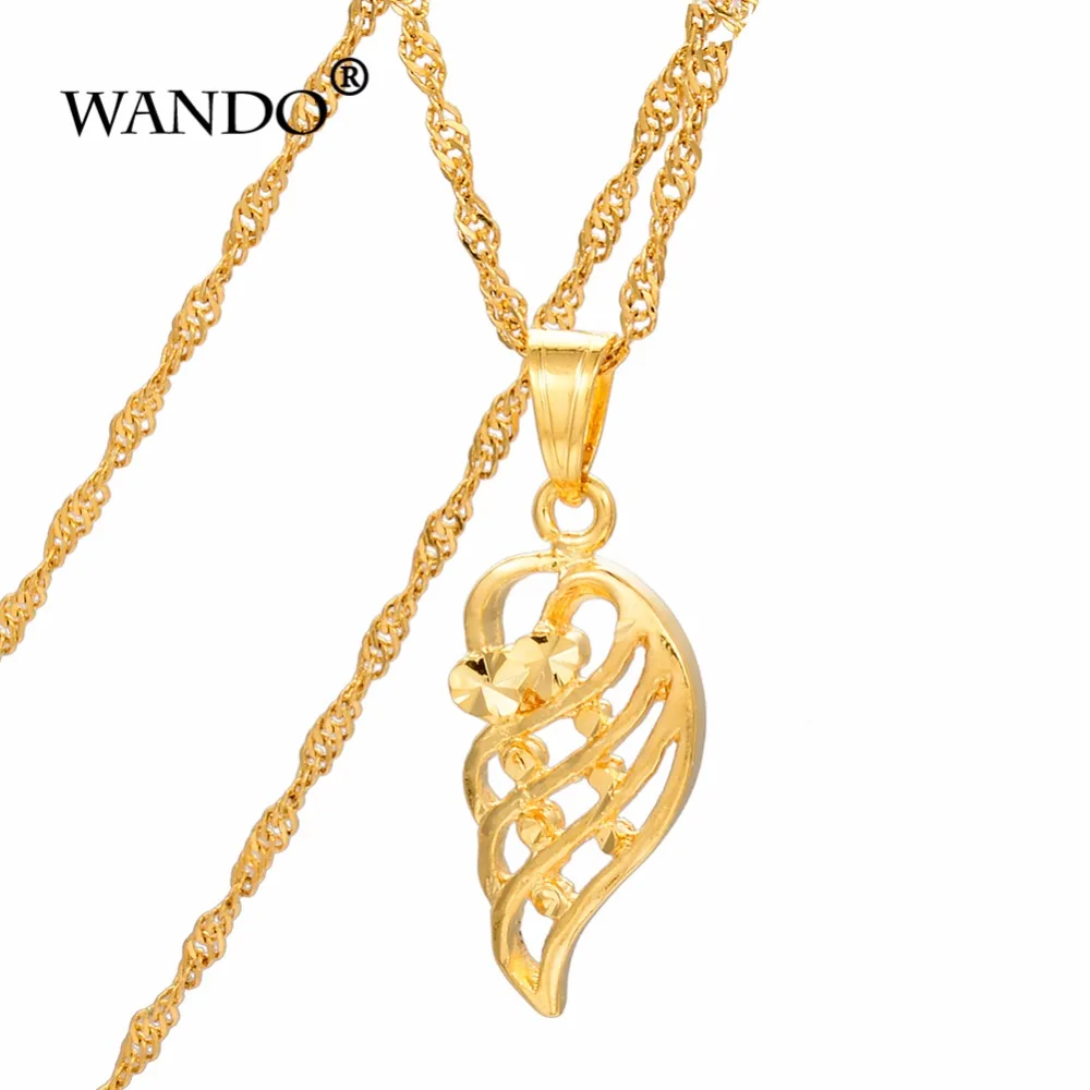 WANDO 24K ожерелье золотого цвета Длинная цепочка для ключицы темперамент