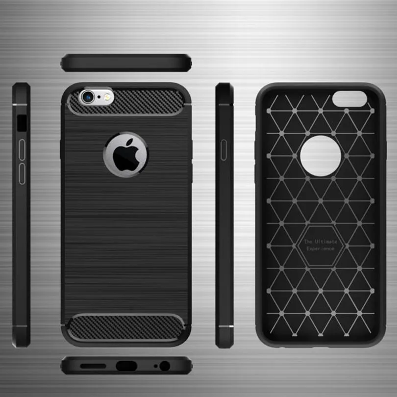 Для iPhone 6/6 S 4 7 &quotчехол из углеродного волокна для iPhone6 противоударный мягкий ТПУ