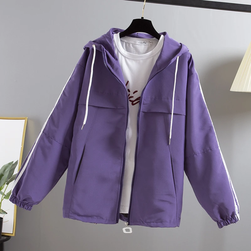 Корейская черная ветровка с капюшоном для женщин Chaqueta Mujer дамское пальто весна