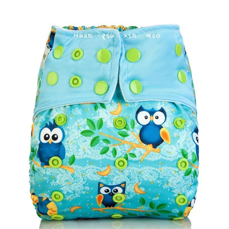 Детские Водонепроницаемые Многоразовые подгузники многоразовые из ткани AIO с 1