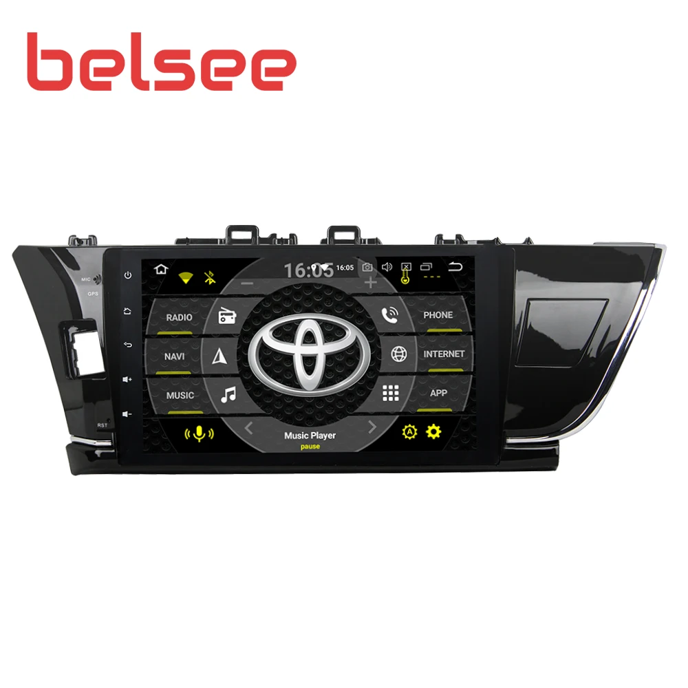 Автомагнитола Belsee для Toyota Corolla мультимедийный проигрыватель на Android 2014 с 8-ядерным