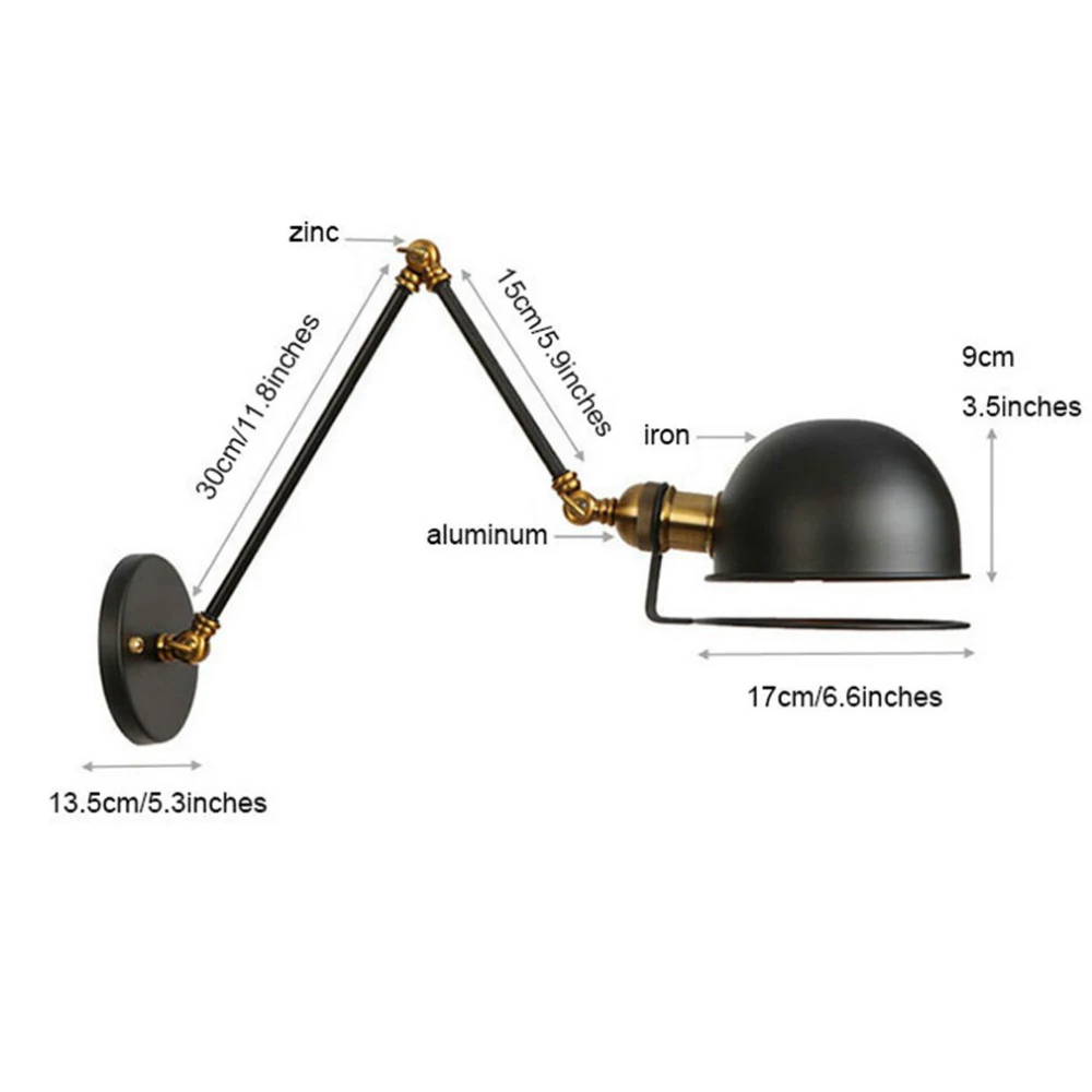 Светильник металлический настенный в стиле ретро винтажное бра Эдисона рустик