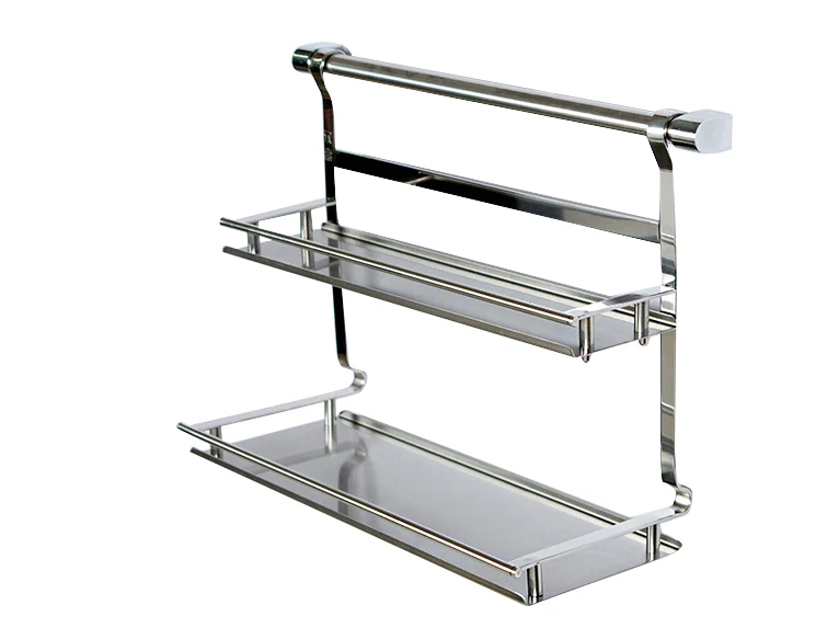 Нержавеющая сталь кухонный стеллаж для хранения полки ванной комнаты полка с