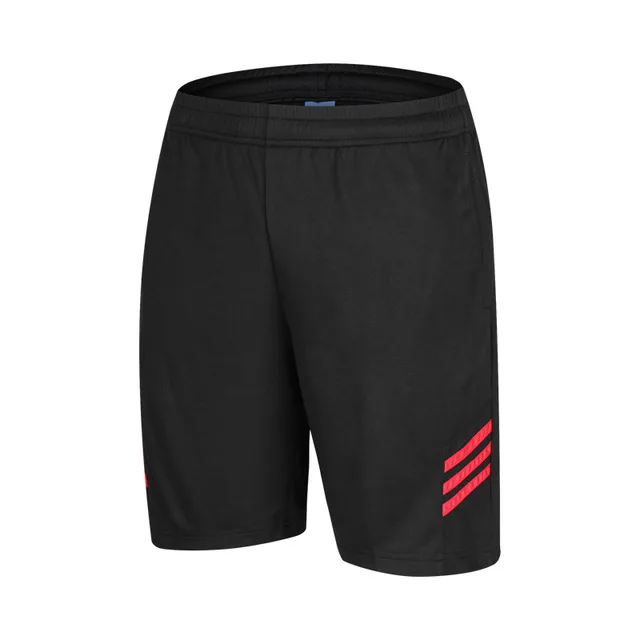 black red Высококачественные мужские футбольные трусы спортивные тренировочные шорты быстросохнущие мужские беговые походные теннис баскетбол футбольные шорты для бега - Цвет: black red