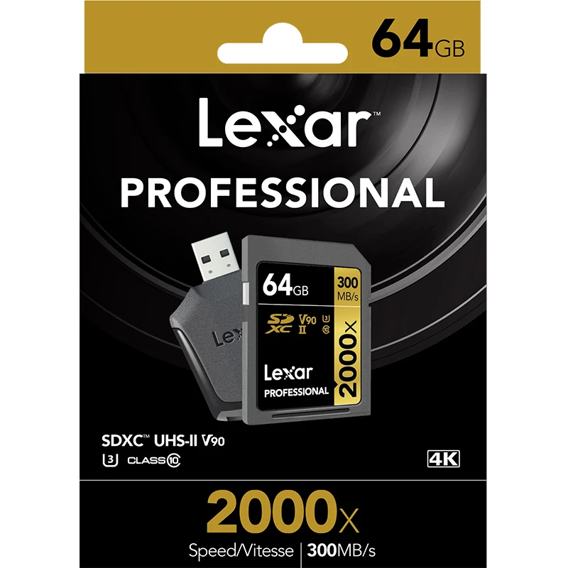 Lexar Professional 2000x300 МБ/с. высокоскоростной SD SDHC SDXC 32 Гб 64 128 ГБ|Карты памяти| |