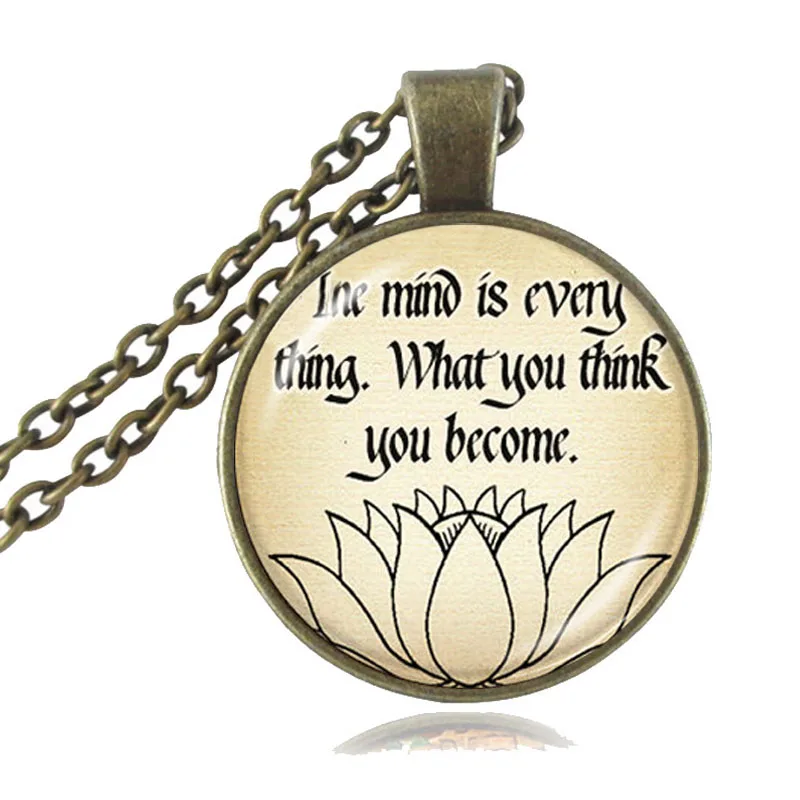 Буддистское Воодушевляющее ожерелье с цитатой ума-все что вы думаете станете