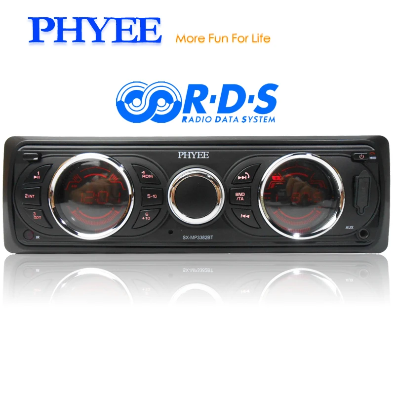 1 Din съемный Автомагнитола RDS Bluetooth стерео аудио A2DP Handsfree AM FM USB SD AUX головное устройство ISO PHYEE SX-MP3382BT