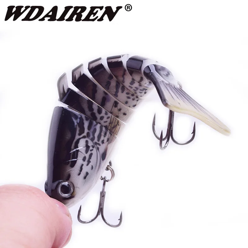 1 шт. многошарнирная Рыболовная Приманка 7 сегментов Swimbait 10 см 16g Реалистичного