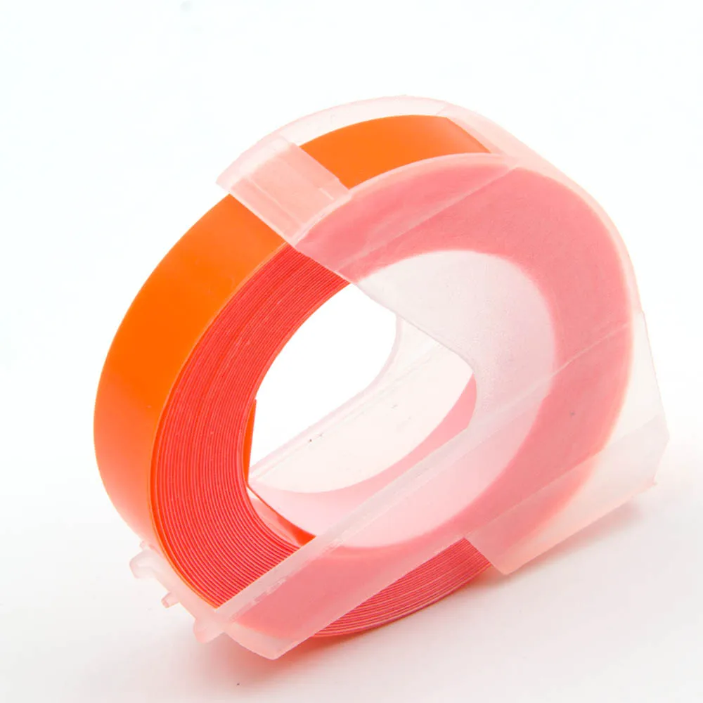 Fluorescent Orange Absonic 16 цветов 9 мм* 3 м Dymo 3D пластиковая Dymo лента с тиснением для тиснения этикеток производитель ПВХ DYMO M1011 1610 1595 1540 Motex E101 - Цвет: Fluorescent Orange